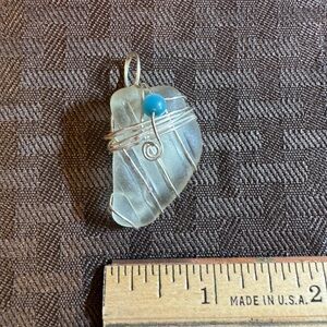 Beautiful handmade Seaglass with silver pendant.